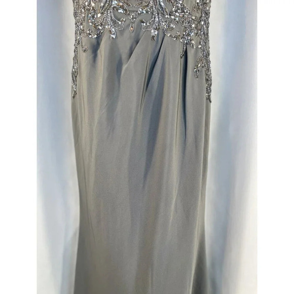 NWT MGNY Gray Silver Sequined Formal Gown $510 - Picture 6 of 15
